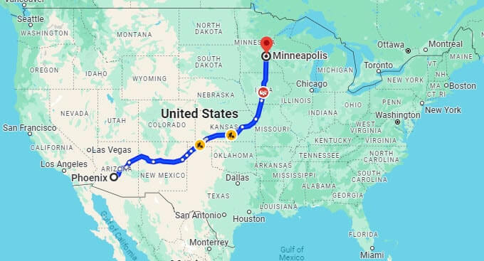 Arizona to Minnesota Vehicle Shipping Get Instant Quote